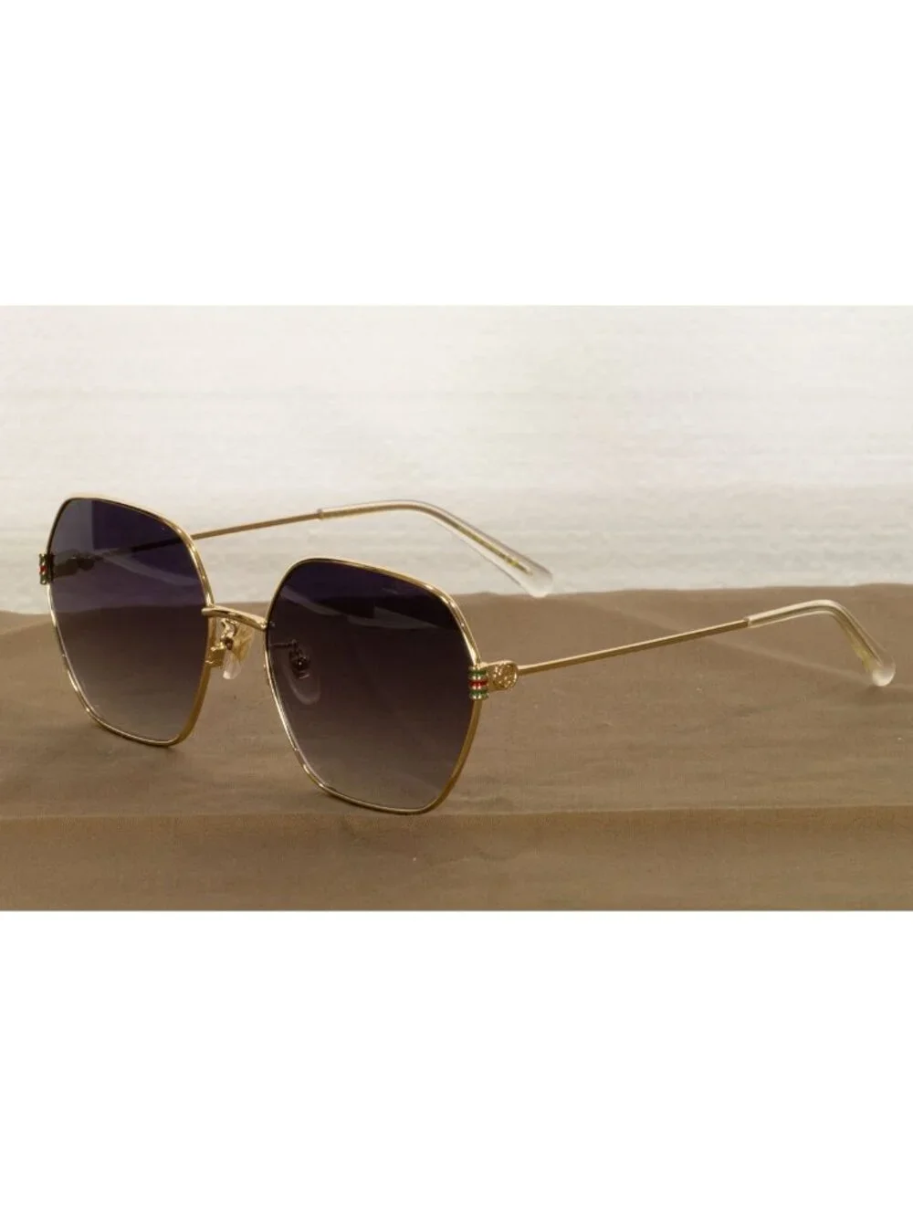 Gucci GG1285SA-001 Women's Gold Frame / Gray Gradient Lens Sunglasses
